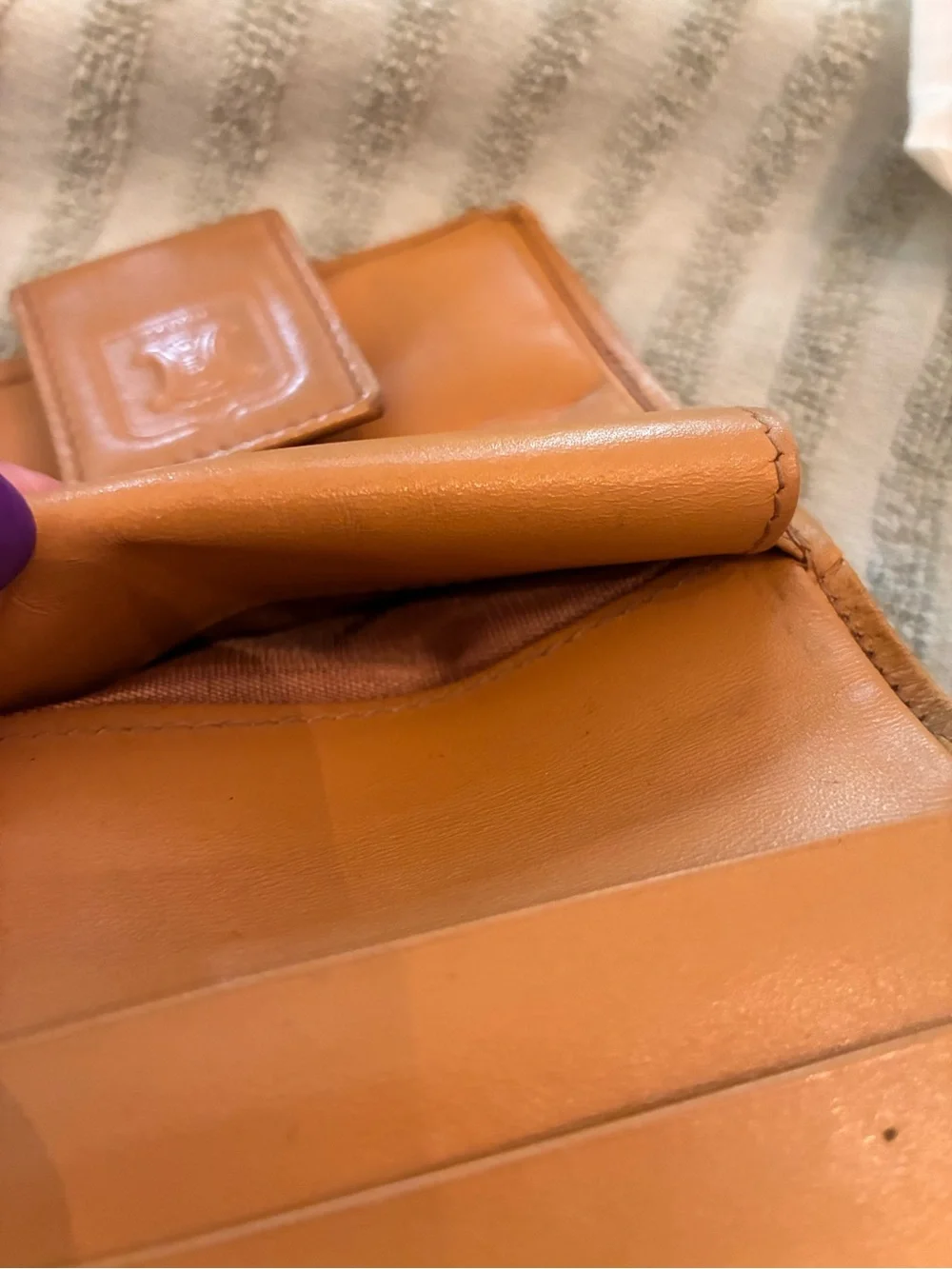Celine Macadam Dark Brown & Tan Signature Compact Wallet